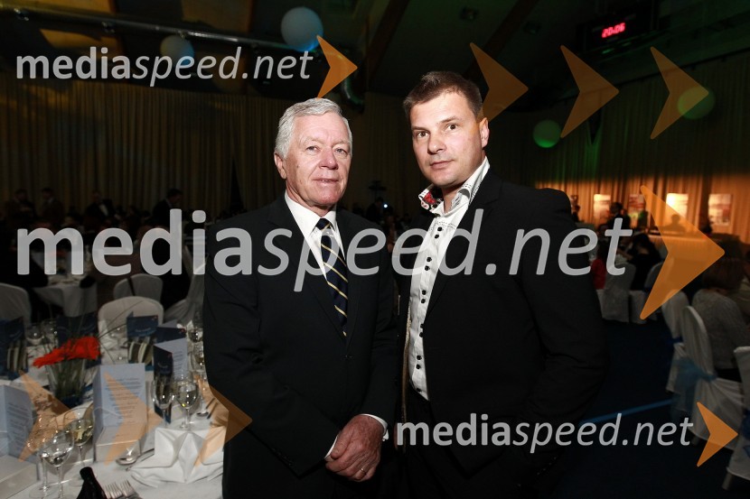 Tone Vogrinec, legenda slovenskega smučanja in Andrej Miklavc, nekdanji smučarBela večerja ob 50 letnici Pokala Vitranc