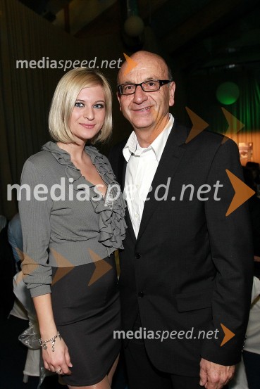 Marika Savšek, miss Universe 2010 in Heinz Slesak, generalni direktor Porsche Slovenija d.o.o..Bela večerja ob 50 letnici Pokala Vitranc