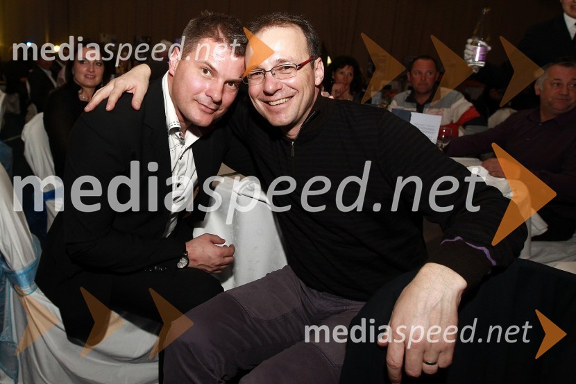 Andrej Miklavc in Jure Franko, nekdanja smučarjaBela večerja ob 50 letnici Pokala Vitranc