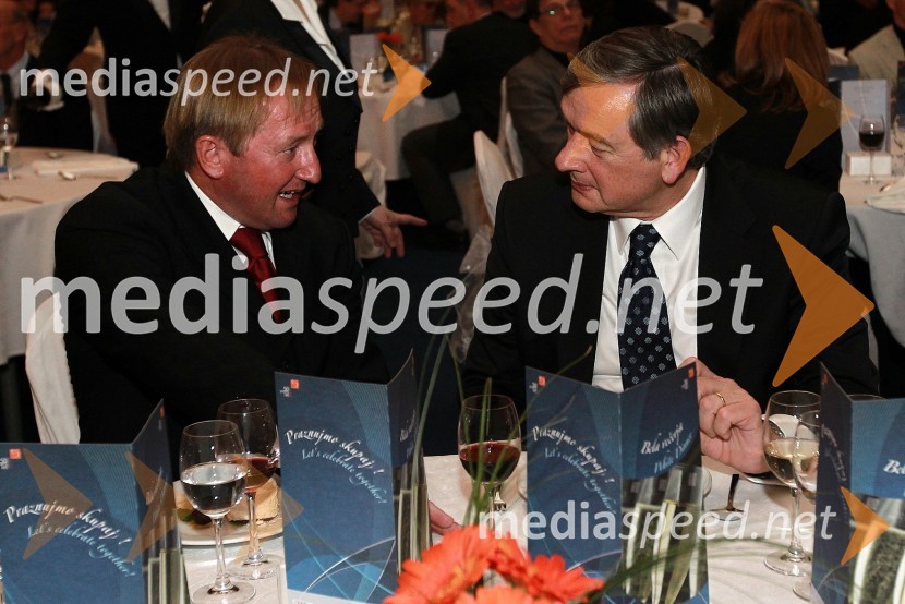 Bojan Križaj, nekdanji smučar in dr. Danilo Türk, predsednik Republike SlovenijeBela večerja ob 50 letnici Pokala Vitranc