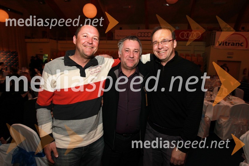 Tomaž Čižman, Boris Strel in Jure Franko, nekdanji smučarjiBela večerja ob 50 letnici Pokala Vitranc