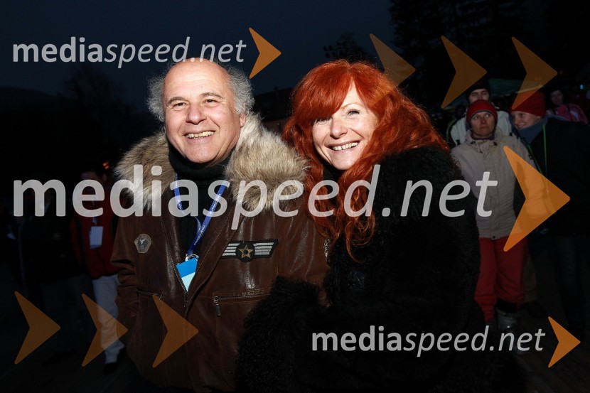 Sonja Žižek Fuis, vodja protokola družbe Petrol in soprog Igor Fuis, zobozdravnik50. Pokal Vitranc, XL Party