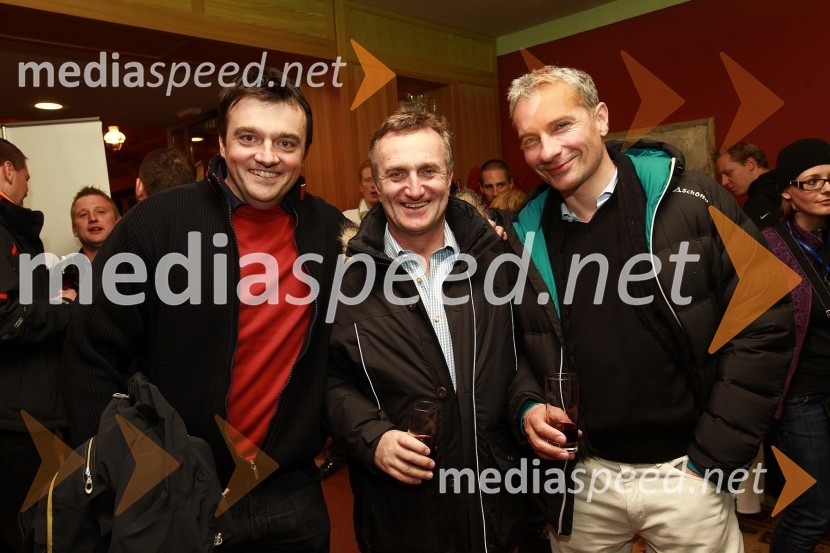 Boštjan Belčič, novinar, Gerry Jekl, vodja igrišča za golf Bled in ...50. Pokal Vitranc, XL Party