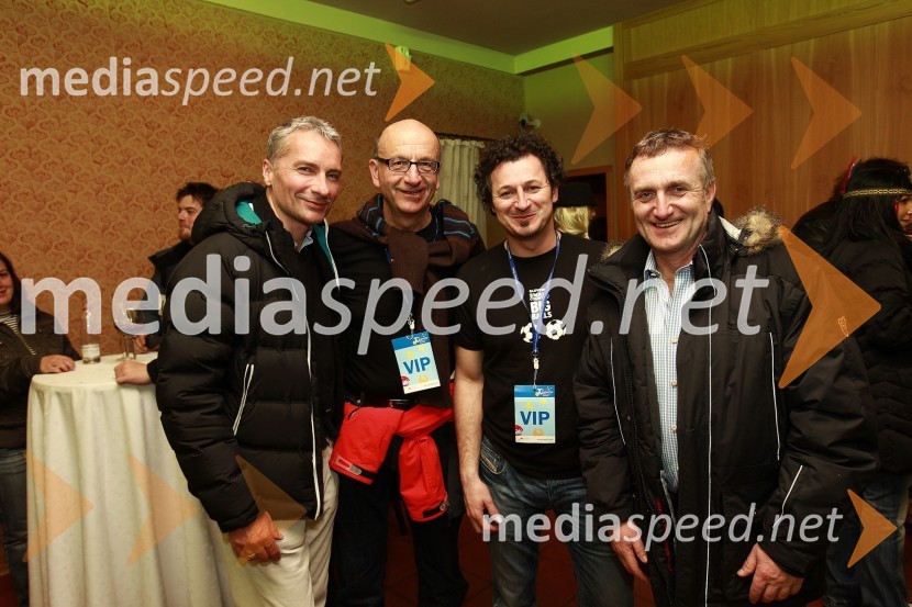 ..., Heinz Slesak, generalni direktor Porsche Slovenija d.o.o., Patrick Vlačič, minister za promet ter član skupine Heaven X in Gerry Jekl, vodja igrišča za golf Bled50. Pokal Vitranc, XL Party