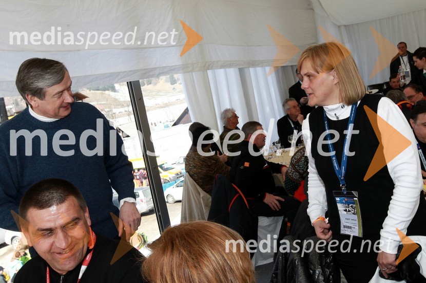 Dr. Danilo Türk, predsednik Republike Slovenije in Darja Radić, ministrica za gospodarstvo50. Pokal Vitranc, slalom