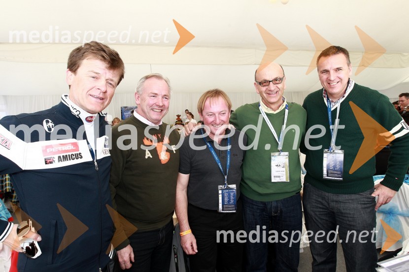 Matija Vojsk, direktor Smučarske zveze Slovenije, Gerhard Dörfler, koroški deželni glavar, Bojan Križaj, nekdanji smučar, Heinz Slesak, generalni direktor Porsche Slovenija d.o.o. in Peter Kuss, referent za šport in prireditve dežele Koroške50. Pokal Vitranc, slalom