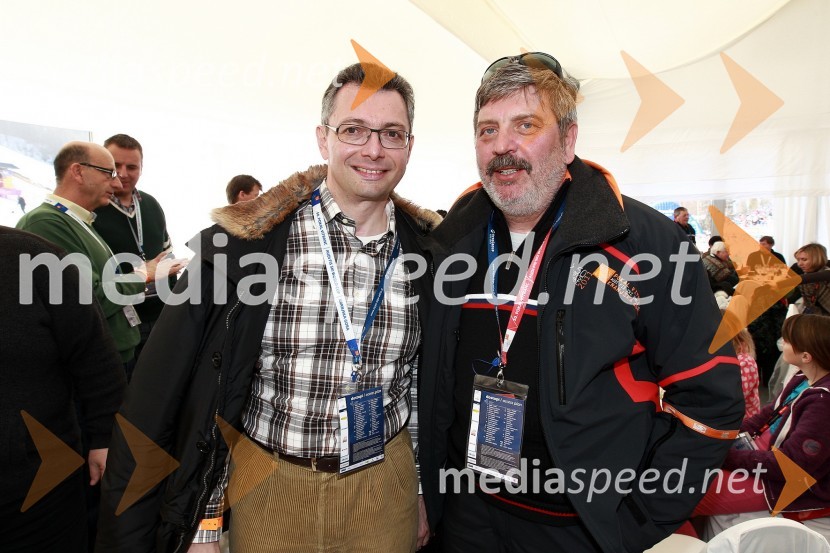 Alexander Picker, predsednik uprave Hypo Alpe Adria Group in Boris Pesjak, podpredsednik Organizacijskega komiteja Pokala Vitranc50. Pokal Vitranc, slalom