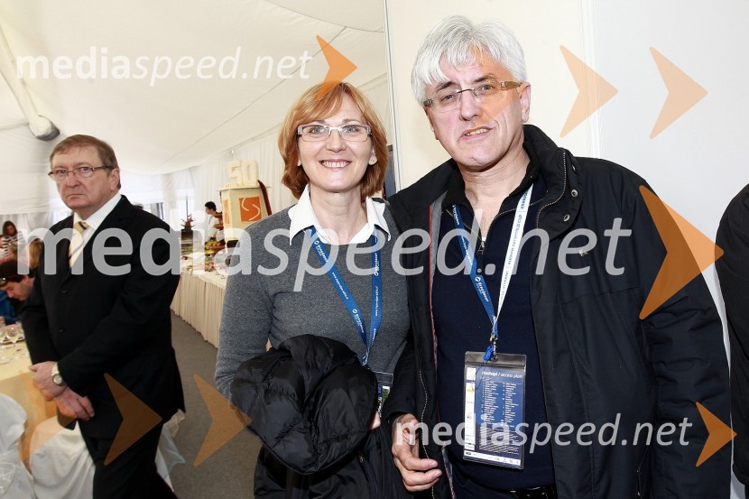 Dr. Roko Žarnič, minister za okolje in prostor ter soproga Jelena50. Pokal Vitranc, slalom