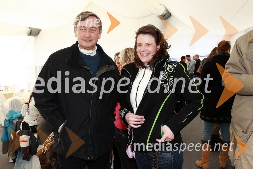 Dr. Danilo Türk, predsednik Republike Slovenije in hči Helena Türk50. Pokal Vitranc, slalom