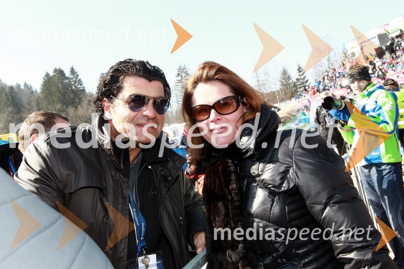 Alberto Tomba, nekdanji italijanski smučar in mag. Alenka Bratušek, generalna direktorica Direktorata za proračun na Ministrstvu za finance50. Pokal Vitranc, slalom