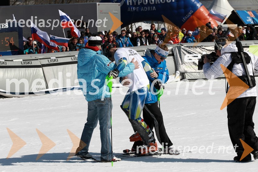 Aleš Gorza, Mitja Dragšič in Bernard Vajdič, smučarji50. Pokal Vitranc, slalom