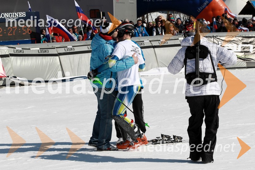 Aleš Gorza, Mitja Dragšič in Bernard Vajdič, smučarji50. Pokal Vitranc, slalom