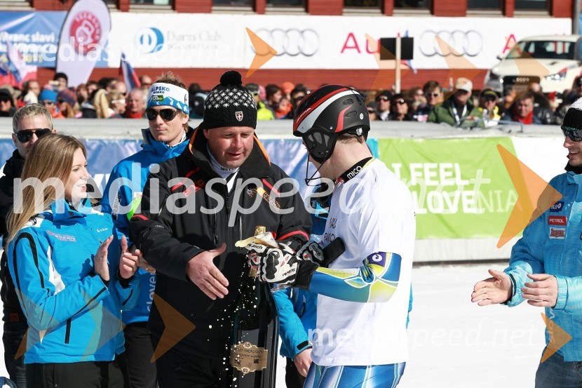 ..., Grega Benedik, nekdanji smučar in Mitja Dragšič, smučar50. Pokal Vitranc, slalom