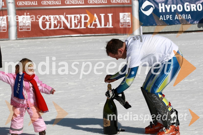 Mitja Dragšič, smučar in hčerka50. Pokal Vitranc, slalom