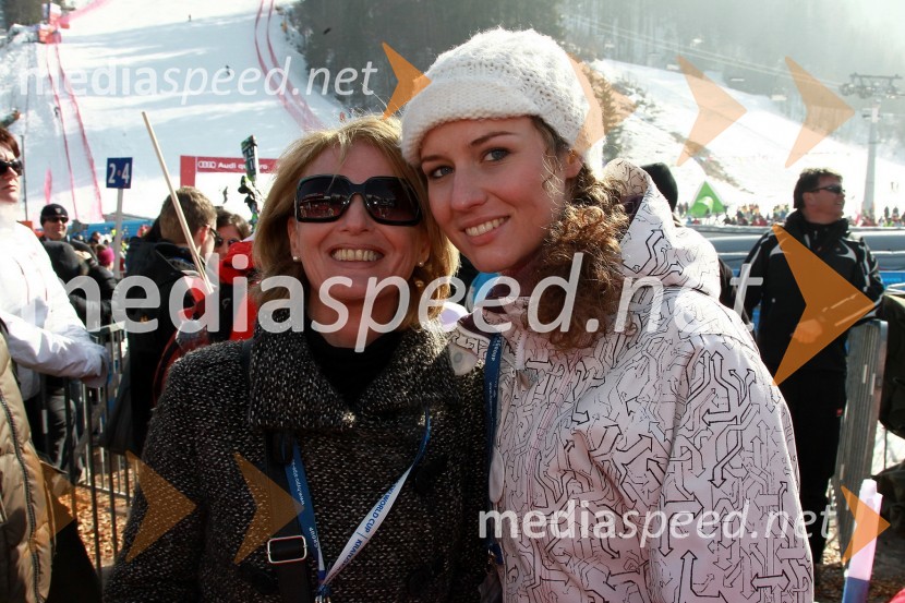 Christina Druck in njena mama50. Pokal Vitranc, slalom