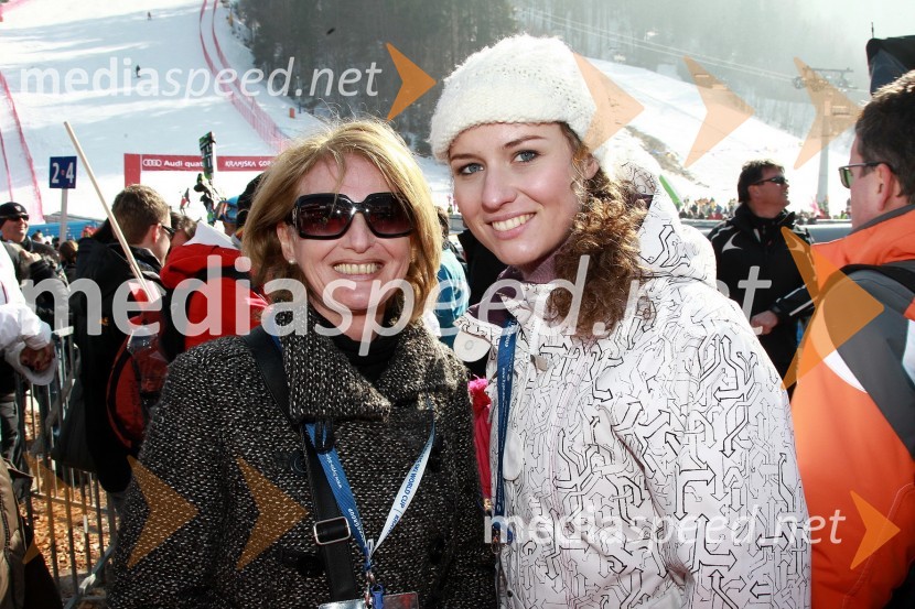 Christina Druck in njena mama50. Pokal Vitranc, slalom
