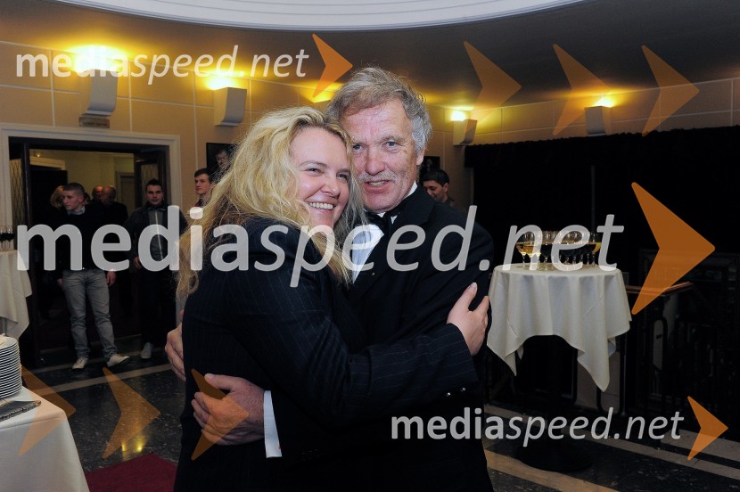 Katja Pegan, direktorica Gledališča Koper in Borut Alujevič, nekdanji upravnik SLG Celje20. festival Dnevi komedije 2011, zaključek festivala