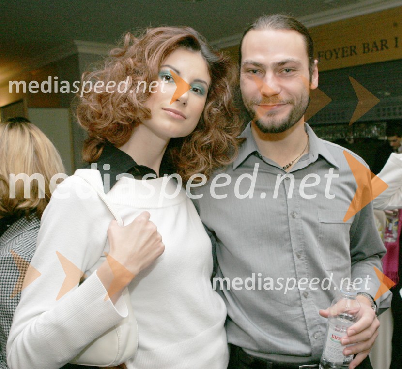 Alenka Vindiš, Miss Slovenije 1996 in njen fant Izidor BrozovičManekenke, fotomodeli, misice