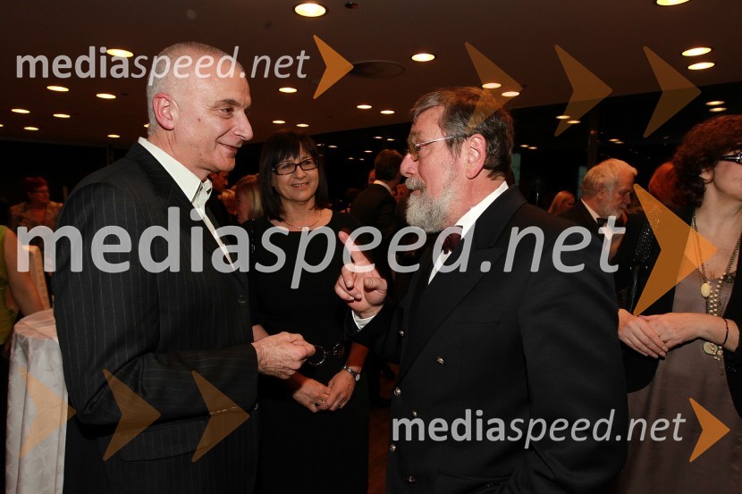 Ivo Boscarol, direktor in lastnik podjetja Pipistrel in Marjan Krisper, profesor na Fakulteti za računalništvo in informatikoOna 365 je postala dr. Renata Salecl