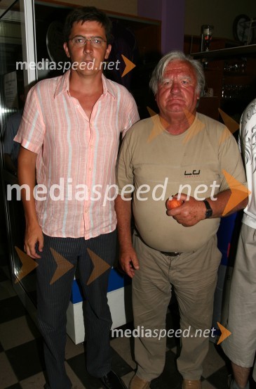 Božidar Novak, direktor komunikacijske skupine SPEM in Tone Partljič, član nadzornega sveta NK MariborNK Maribor - Villareal CF, nogometna tekma