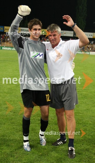 Marko Ranilovič, vratar NK Maribor in Janko Veselič, trener vratarjev NK MariborNK Maribor - Villareal CF, nogometna tekma