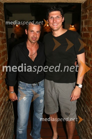 Mato Sušac, solastnik Patricks Puba in Jani Žlebnik, direktor Zavarovalnice Generalli v LjubljaniNK Maribor - Villareal CF, nogometna tekma