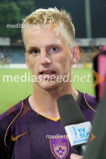Gorazd Zajc, nogometaš - zadel gol za MariborNK Maribor - Villareal CF, nogometna tekma