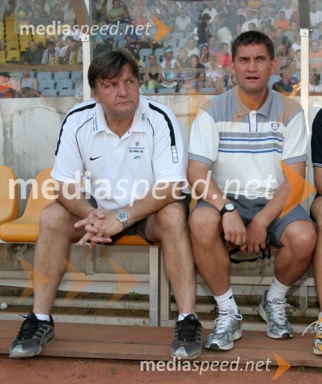 Branko Horjak, pomočnik trenerja NK Maribor in Marijan Pušnik, trener NK MariborNK Maribor - Villareal CF, nogometna tekma