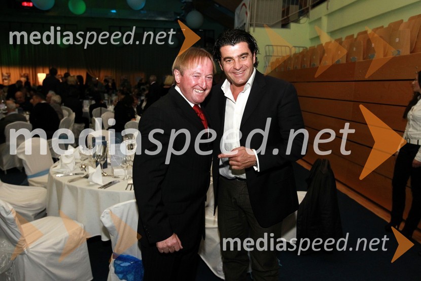 Bojan Križaj, nekdanji smučar in Alberto Tomba, nekdanji italijanski smučarBela večerja ob 50 letnici Pokala Vitranc