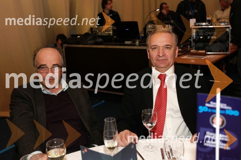 Dr. Bogomir Kovač, ekonomist in Nedeljko Dabić, podjetnikBela večerja ob 50 letnici Pokala Vitranc