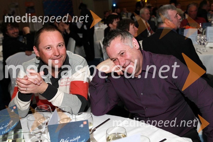 Tomaž Čižman in Boris Strel, nekdanja smučarjaBela večerja ob 50 letnici Pokala Vitranc