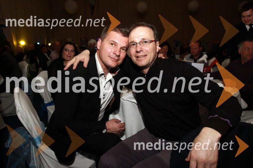 Andrej Miklavc in Jure Franko, nekdanja smučarjaBela večerja ob 50 letnici Pokala Vitranc