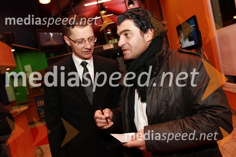 Dr. Igor Lukšič, minister za šolstvo in šport ter Alberto Tomba, nekdanji italijanski smučar 	Bela večerja ob 50 letnici Pokala Vitranc