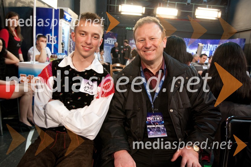 Aljaž Pepelnjak in oče SlavkoSlovenija ima talent, avdicija v Ljubljani, tretji dan