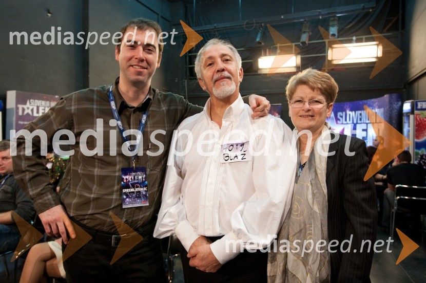 Matjaž Zanjkovič, Blaž Zanjkovič in soproga MilicaSlovenija ima talent, avdicija v Ljubljani, tretji dan