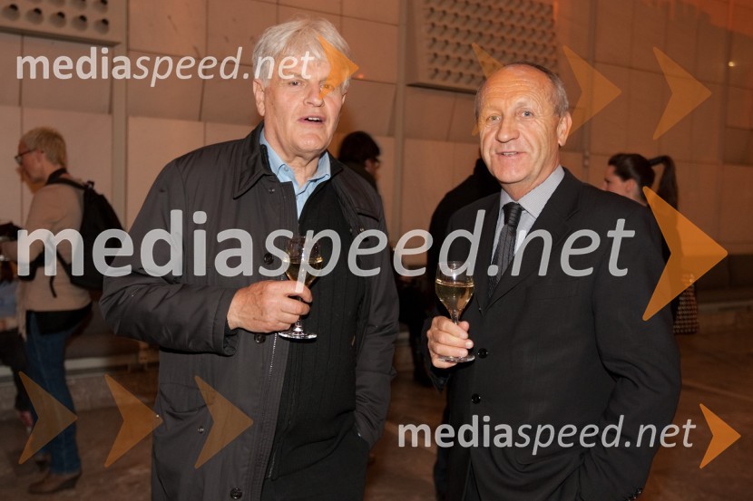 Aleksander Bassin in Branko Pavlin, predsednik uprave DnevnikaOdprtje razstave Toulouse-Lautrec v Cankarjevem domu