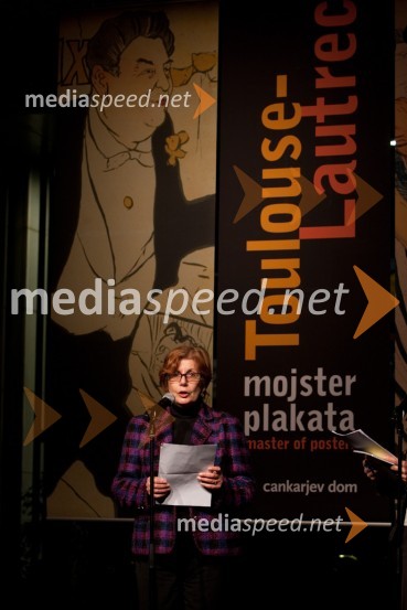 Réjane Bargiel, kustosinja razstaveOdprtje razstave Toulouse-Lautrec v Cankarjevem domu