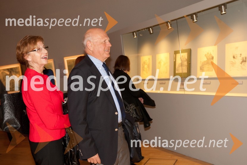 Janez Kocijančič, predsednik Olimpijskega komiteja Slovenije, soproga AndrejaOdprtje razstave Toulouse-Lautrec v Cankarjevem domu