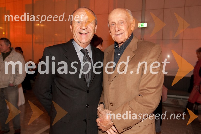 Branko Pavlin, predsednik uprave Dnenika in Sergej Pavlin, arhitektOdprtje razstave Toulouse-Lautrec v Cankarjevem domu