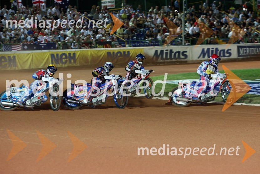 Jaroslaw Hampel (Poljska), Scott Nicholls (VBR), Niels Kristian Iversen (Danska) in Jason Crump (Avstralija)SPEEDWAY GRAND PRIX, VN Italije 2006, dirka