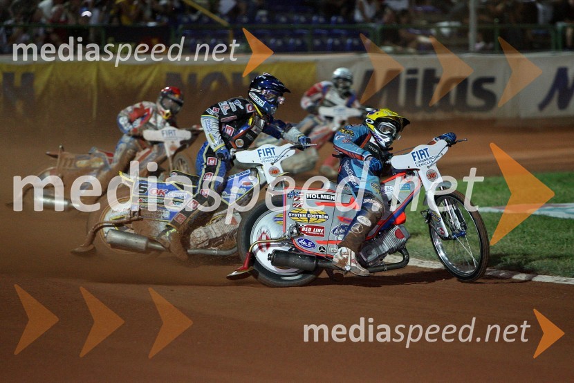 Greg Hancock (ZDA), Bjarne Pedersen (Danska), Jaroslaw Hampel (Poljska) in Piotr Protasiewicz (Poljska)SPEEDWAY GRAND PRIX, VN Italije 2006, dirka