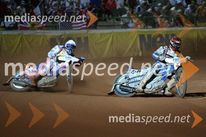 Jason Crump (Avstralija) in Hans Andersen (Danska)SPEEDWAY GRAND PRIX, VN Italije 2006, dirka