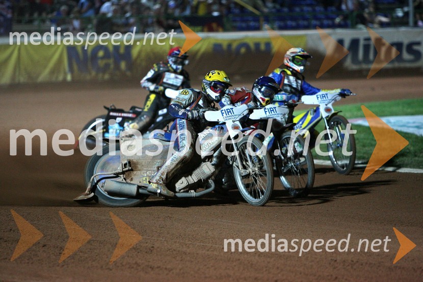 Mattia Carpanese (Italija), Tomasz Gollob (Poljska),Jaroslaw Hampel (Poljska) in Andreas Jonsson (Švedska)SPEEDWAY GRAND PRIX, VN Italije 2006, dirka