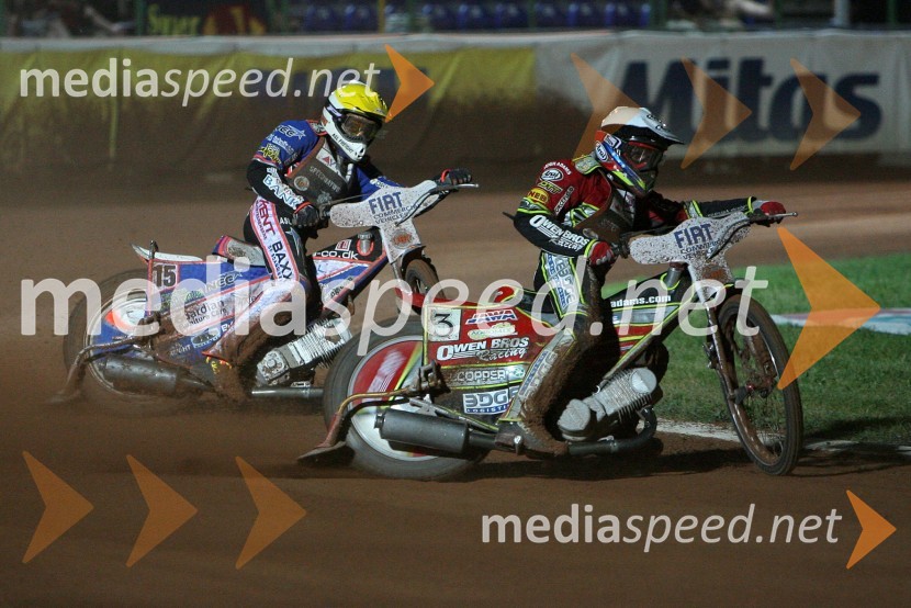 Niels Kristian Iversen (Danska) in Leigh Adams (Avstralija)SPEEDWAY GRAND PRIX, VN Italije 2006, dirka