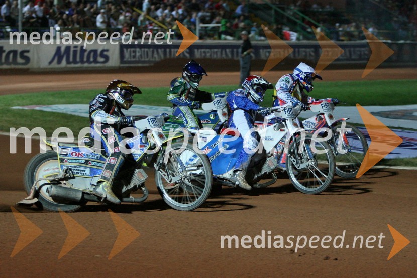 Bjarne Pedersen (Danska), Nicki Pedersen (Danska), Antonio Lindbaeck (Švedska) in Jason Crump (Avstralija)SPEEDWAY GRAND PRIX, VN Italije 2006, dirka