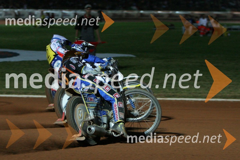 Jason Crump (Avstralija),Nicki Pedersen (Danska), Bjarne Pedersen (Danska)SPEEDWAY GRAND PRIX, VN Italije 2006, dirka