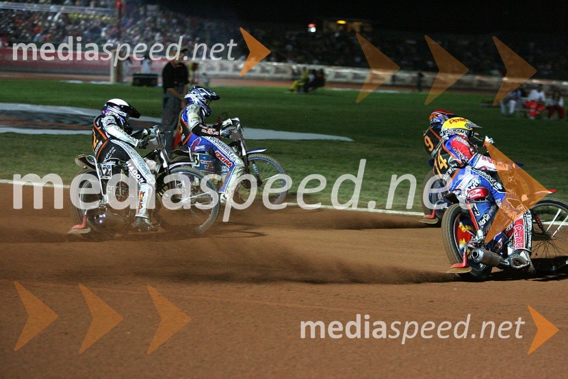 Lee Richardson (VBR), Matej Žagar (Slovenija), Scott Nicholls (VBR) in Piotr Protasiewicz (Poljska)SPEEDWAY GRAND PRIX, VN Italije 2006, dirka
