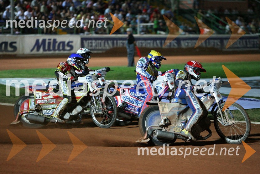 Leigh Adams (Avstralija), Jason Crump (Avstralija) in Tomasz Gollob (Poljska)
SPEEDWAY GRAND PRIX, VN Italije 2006, dirka