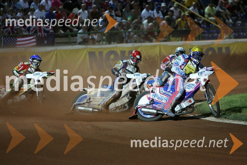 Leigh Adams (Avstralija), Tomasz Gollob (Poljska), Piotr Protasiewicz (Poljska) in Jason Crump (Avstralija)SPEEDWAY GRAND PRIX, VN Italije 2006, dirka