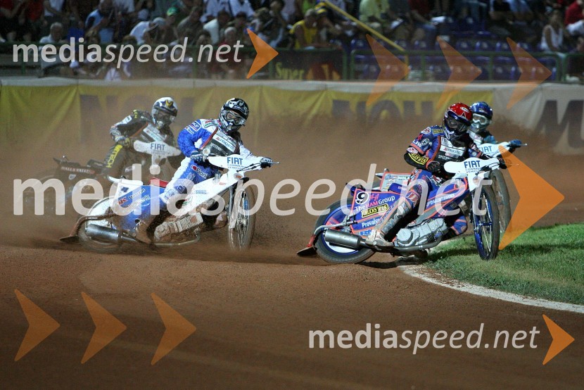 Mattia Carpanese (Italija), Nicki Pedersen (Danska), Greg Hancock (ZDA) in Scott Nicholls (VBR)SPEEDWAY GRAND PRIX, VN Italije 2006, dirka